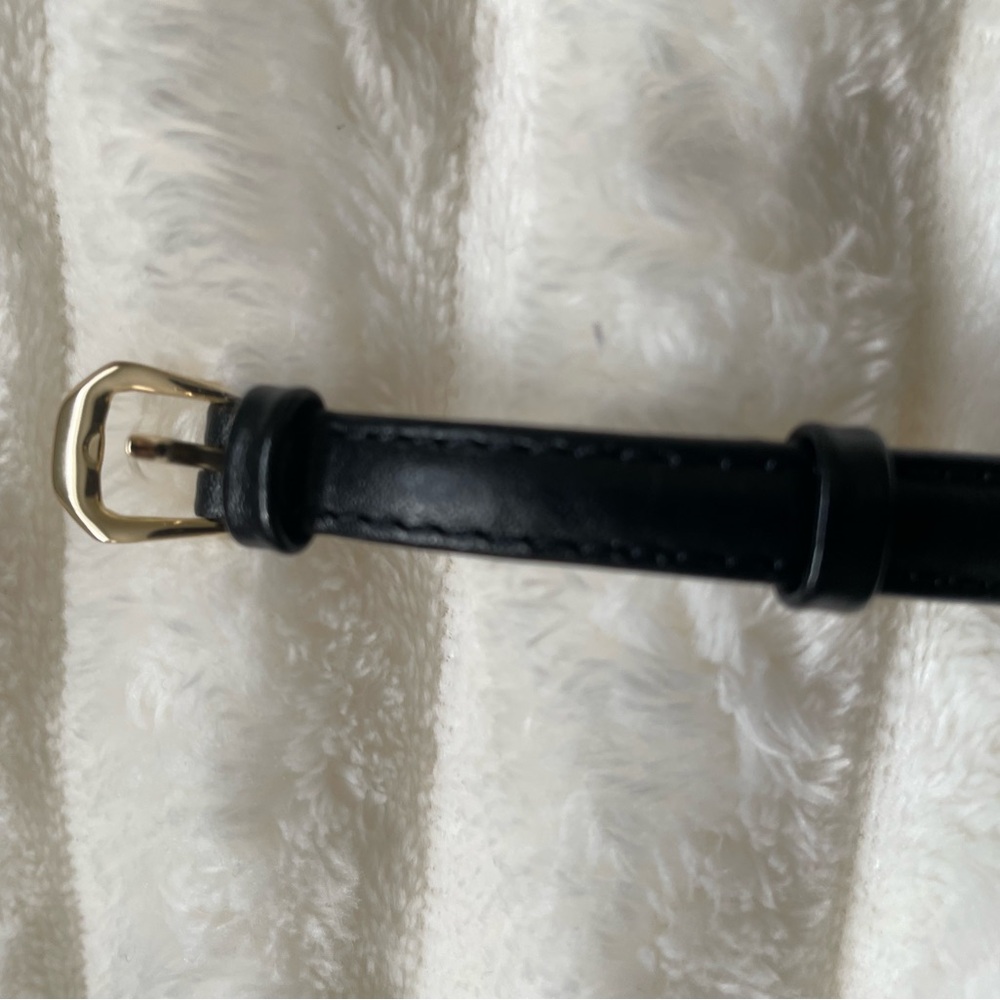 Anne Klein Diamond Black Leather Strap Watch-like new! - Picture 4 of 9